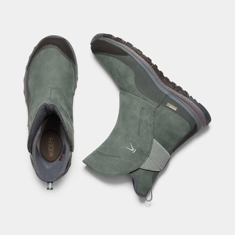 Botas De Invierno Keen Winterterra Cuero Waterproof Para Mujer Verde Oliva - Botas Keen Mexico (4392